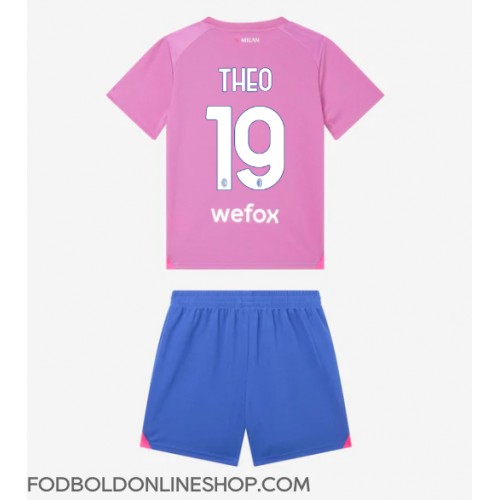 AC Milan Theo Hernandez #19 Tredje trøje Børn 2023-24 Kortærmet (+ Korte bukser)